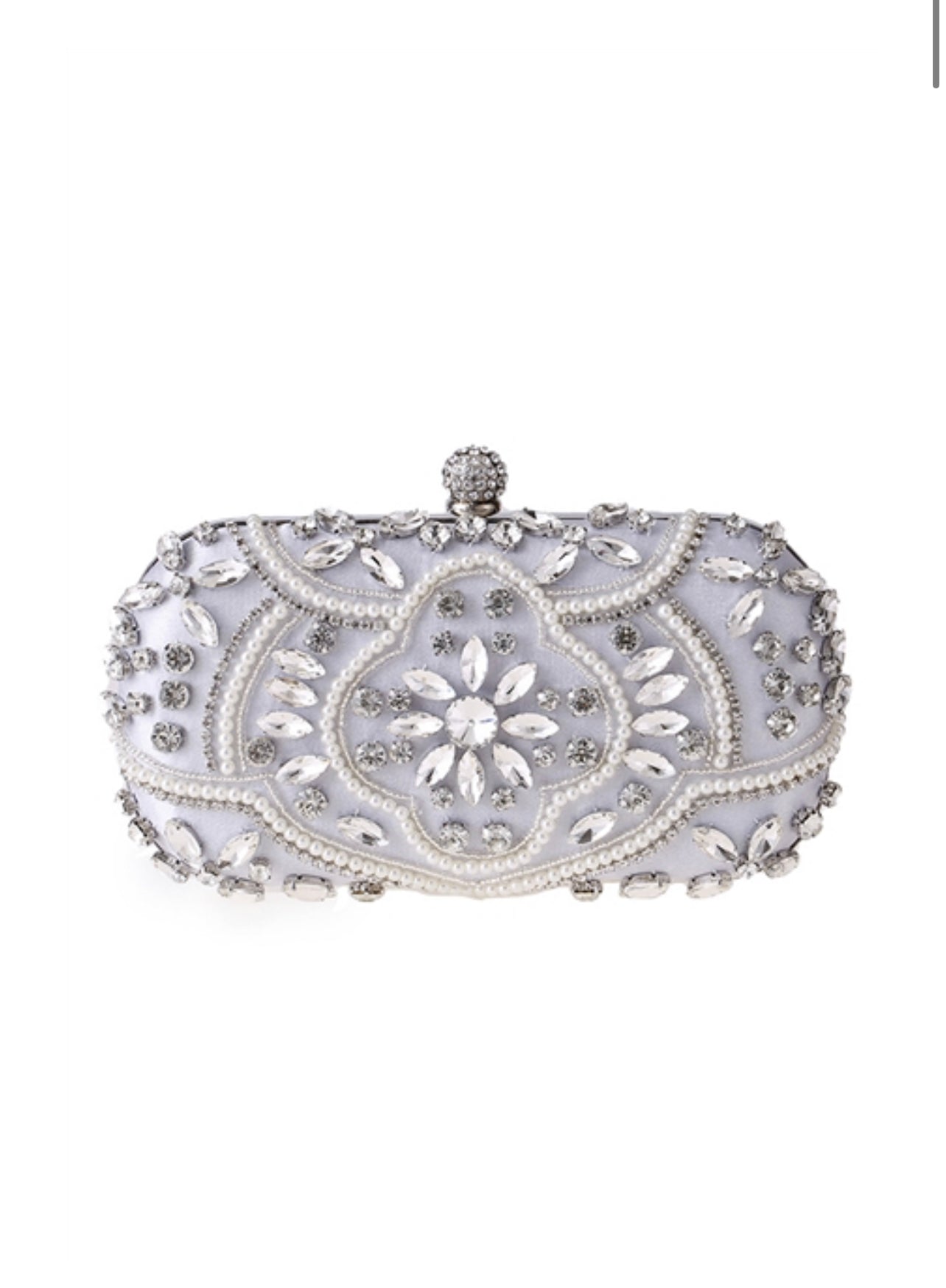 Floral Rhinestone Evening Bag