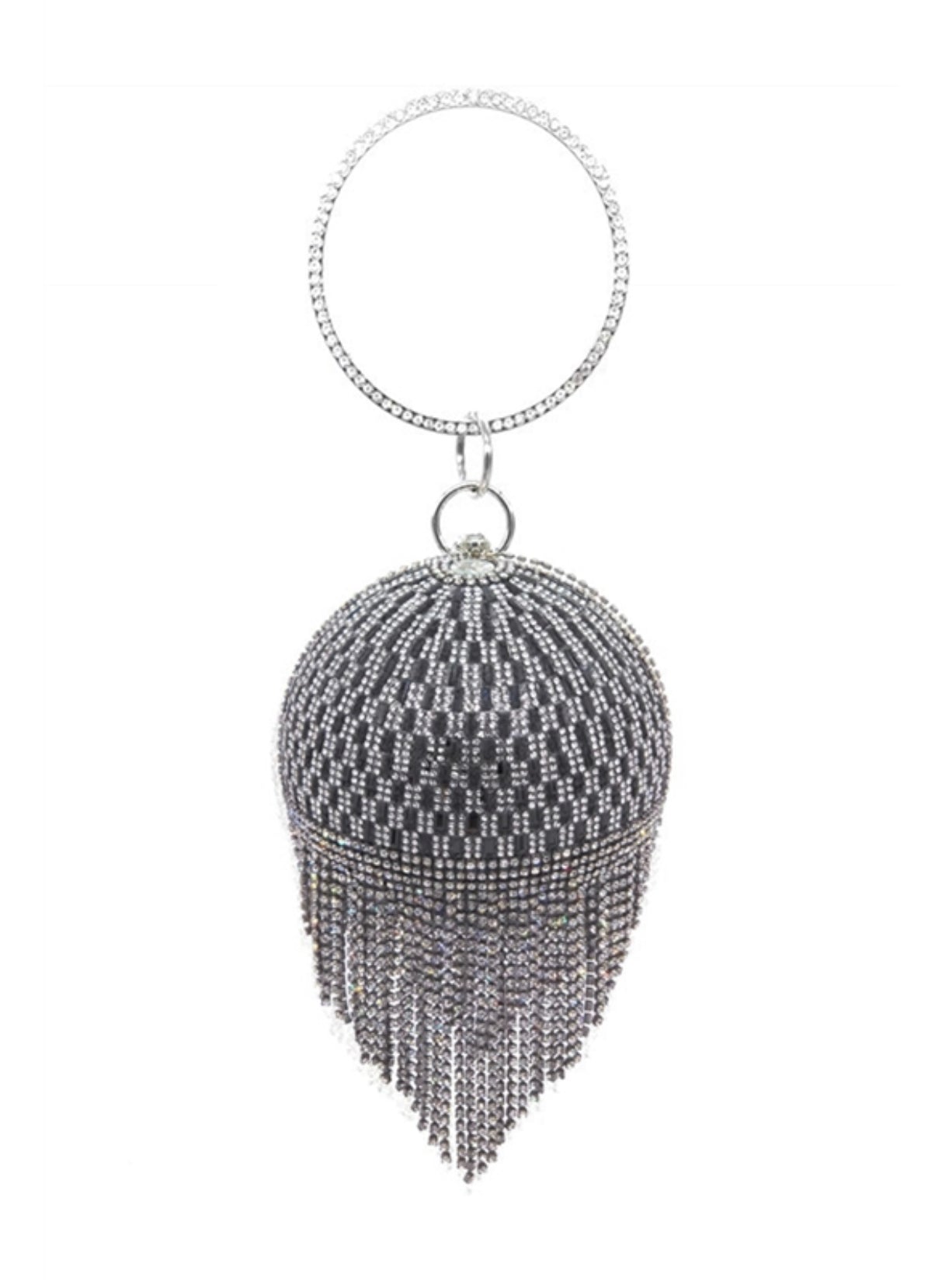 Rhinestone Tassel Evening Bag